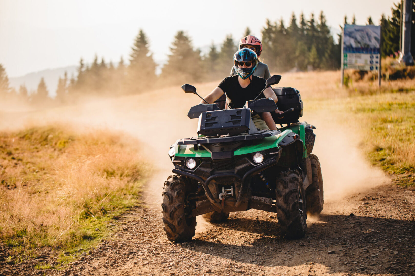 Off-road adventure on four-wheeler