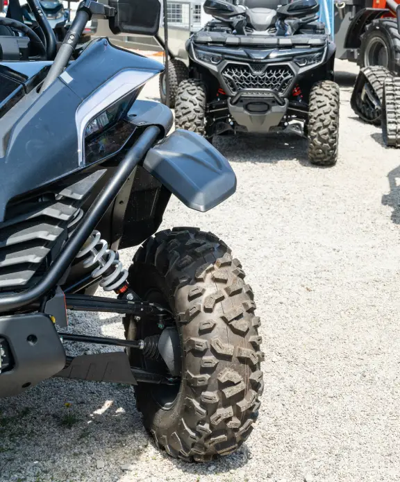 Off-road vehicles in outdoor setting